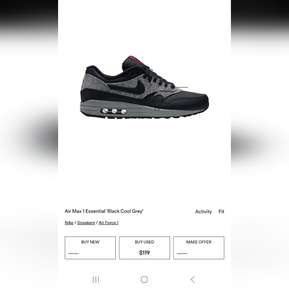 Nike Air Black and Gray Sneakers